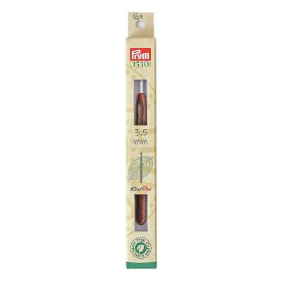 "PRYM" 223513 крючок для вязания "Природный" ("Natural") алюминий d 3.5 мм в картонной упаковке с европодвесом