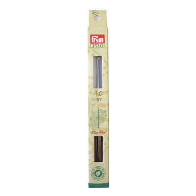 "PRYM" 223514 крючок для вязания "Природный" ("Natural") алюминий d 4.0 мм в картонной упаковке с европодвесом