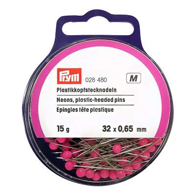 "PRYM" 028480 Иглы для закалывания "шарики" сталь 15 г 32 мм в пластиковой упаковке с европодвесом