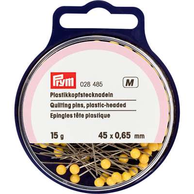 "PRYM" 028485 Иглы для закалывания "шарики" сталь 15 г 45 мм в пластиковой упаковке с европодвесом
