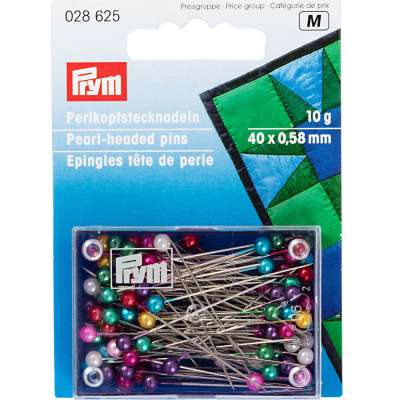 "PRYM" 028625 Иглы для закалывания "шарики" сталь 10 г 40 мм в пластиковой упаковке