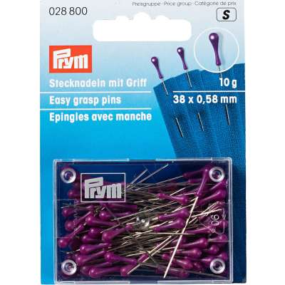 "PRYM" 028800 Иглы для закалывания с грушевидными головками 10 г 38 мм в пластиковой упаковке