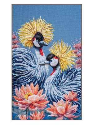 Набор для вышивания Lanarte PN-0216165 Black Crowned Cranes