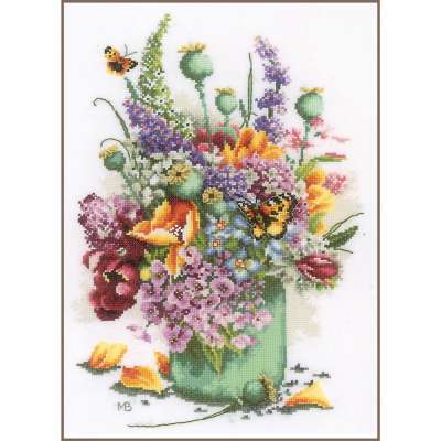 Набор для вышивания Lanarte PN-0214127 Flower power bouquet