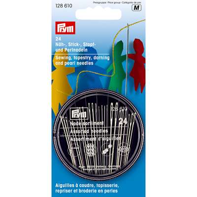 PRYM 128610 набор для шитья, вышивки, штопки и бисера в блистере 24 шт.
