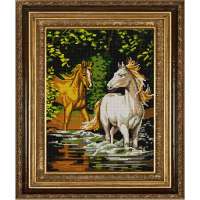 Рисунок на ткани Конёк арт. 9705 Пара лошадей