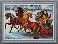 Рисунок на ткани Конёк арт. 9767 Тройка лошадей