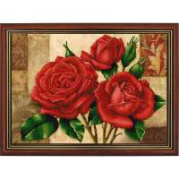 Рисунок на ткани Конёк арт. 9867 Красные розы
