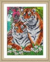 Набор для вышивания бисером Паутинка арт.Б1469 Тигры