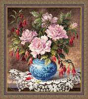 Набор для вышивания Чудесная игла арт.ЧИ-40-75 Розы и фуксии