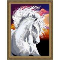 Рисунок на ткани Арт Соло арт. VKA3134 Белая лошадь