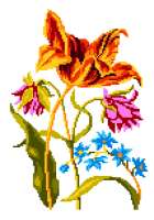 Набор для вышивания мулине НИТЕКС арт.2154 Цветы