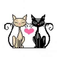 Набор для вышивания мулине НИТЕКС арт.2202 Влюбленные коты