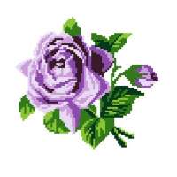 Набор для вышивания мулине НИТЕКС арт.2407 Сиреневая роза