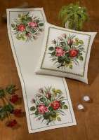 Набор для вышивания подушки PERMIN арт 83-0360 Розовые и красные розы