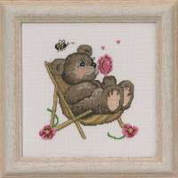 Набор для вышивания PERMIN арт 13-3357 Медвежонок на стуле