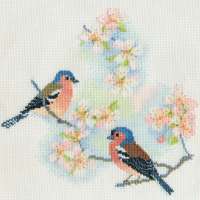 Набор для вышивания DERWENTWATER DESIGNS арт.BB02 Chaffinches - blossoms