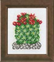 Набор для вышивания PERMIN арт 13-7441 Кактус с красным цветком