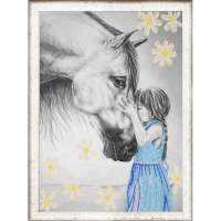 Рисунок на ткани Бисер Конёк 8410 Девочка и лошадь