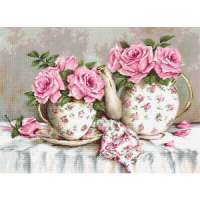 Набор для вышивания LUCA-S арт. G568 Утренний чай и розы