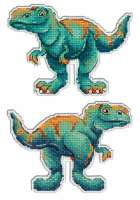 Набор для вышивания "М.П. Студия" арт.Р-271 Динозавры. Тираннозавр
