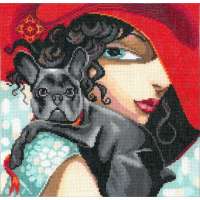 Набор для вышивания мулине "НИТЕКС" арт.А-0053 "Дама с собачкой"