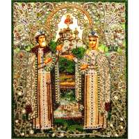 Набор для вышивания хрустальными бусинами ОБРАЗА В КАМЕНЬЯХ арт.7733 Святые Петр и Феврония