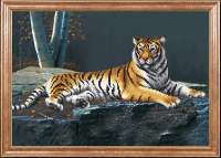 Рисунок на ткани МАГИЯ КАНВЫ арт. КС048 Ночной тигр