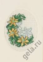 Набор для вышивания открытки PERMIN арт.17-2185 Нарциссы