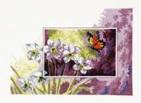 Набор для вышивания PERMIN арт.12-3195 Нарциссы и бабочка