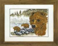 Набор для вышивания PERMIN арт.70-0174  Бурый медведь