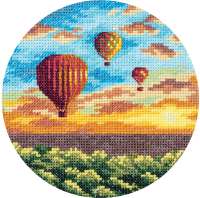 Набор для вышивания ПАННА арт.PS-7059 Воздушные шары на закате