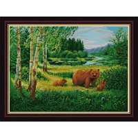 Рисунок на ткани Конёк арт. 1233 Пейзаж с медведями