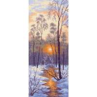 Рисунок на канве МАТРЕНИН ПОСАД арт.24х47 - 1204 Зимний закат