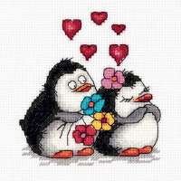 Набор для вышивания кларт арт. 8-287 Влюбленные пингвины