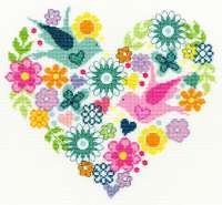 Набор для вышивания BOTHY THREADS арт.XB1 Heart bouquet (Цветочное сердце)