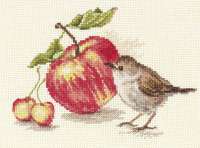 Набор для вышивания АЛИСА арт.5-22 Птичка и яблоко