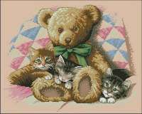 Набор для вышивания DIMENSIONS арт.DMS.35236 Мишка и котята