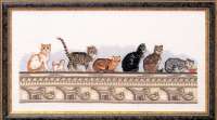 Набор для вышивания OEHLENSCHLAGER арт.73-99104 Кошки на стене