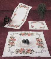 Набор для вышивания салфетки OEHLENSCHLAGER арт.73-02043 Розы и бабочки