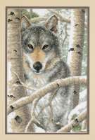 Набор для вышивания DIMENSIONS арт.03228 Волк в зимнем лесу