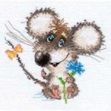 Набор для вышивания арт.Алиса - 077 СР "Влюбленный мышонок"