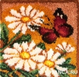 Набор для вышивания ПАННА  в ковровой технике КИ-1265 "Ромашки"