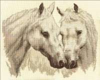 Набор для вышивания Панна Ж-1066 "Пара белых лошадей"