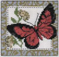 Набор для вышивания Кларт 5-057 "Бабочка бордовая"