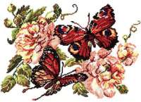 Набор для вышивания Чудесная игла арт. 42-06 "Пионы и бабочки"