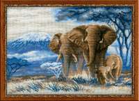 Набор для вышивания РИОЛИС "Слоны в саванне" арт.1144