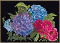 Набор для вышивания THEA GOUVERNEUR арт.442.05 Гортензии и розы