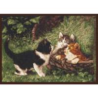 Набор для вышивания Палитра арт. 07.001 Котята в корзине