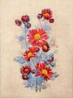 Набор для вышивания МАРЬЯ ИСКУСНИЦА арт. 04.004.05 "Красные хризантемы"